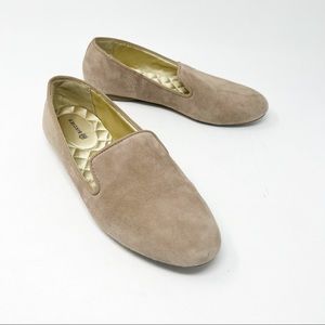 BIRDIES The Starling Loafer Latte Suede Slip On Flat Size 7 Classic Neutral Work